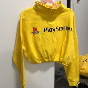 Crop PlayStation quarter zip sweatshirt